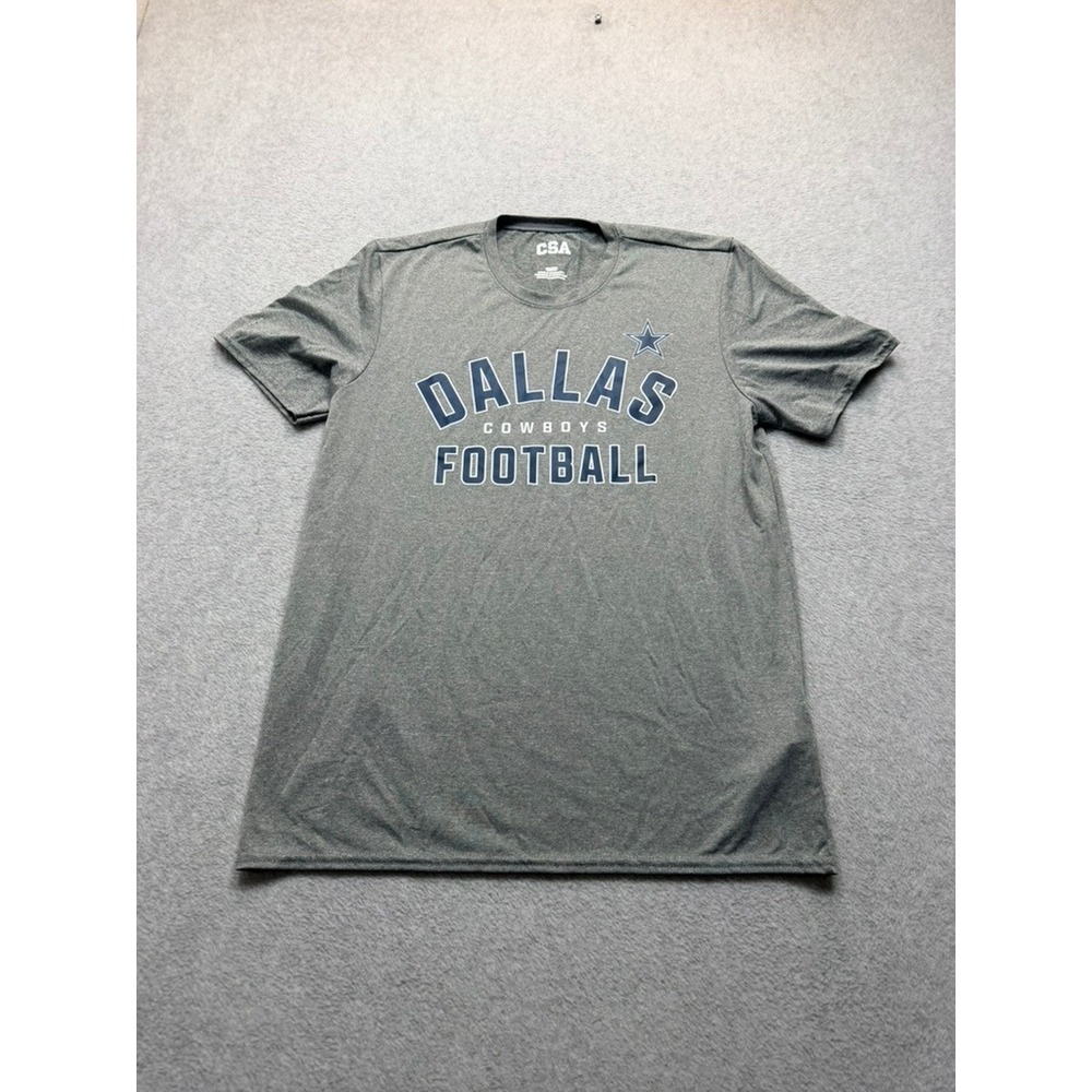 CSA Dallas Cowboys Football Graphic T-Shirt Mens Large Gray Short Sleeve Tee